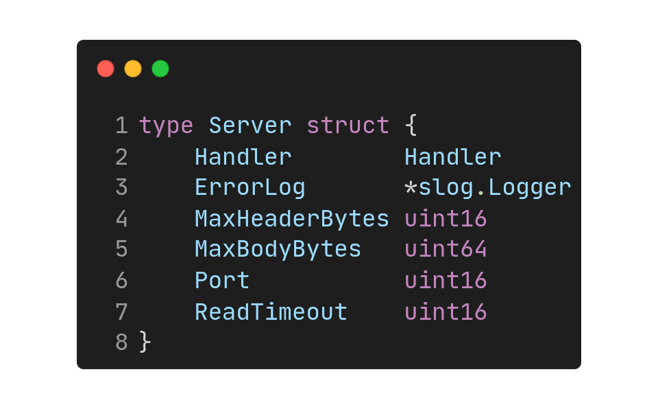 Screenshot of server options